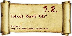 Tokodi Renátó névjegykártya