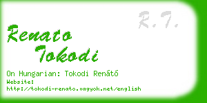 renato tokodi business card